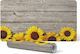 Dekoratives Schreibtischunterlagen Design Sonnenblume Hölzernes Hintergrund 100x50 cm