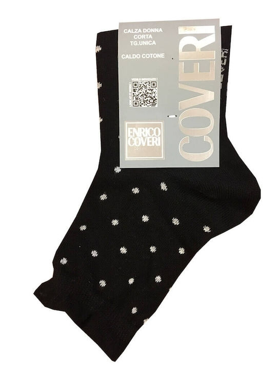 Enrico Coveri Women's Socks with Black Patterns