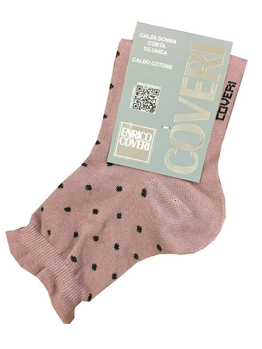 Enrico Coveri Women's Socks with Pink Polka Dot...
