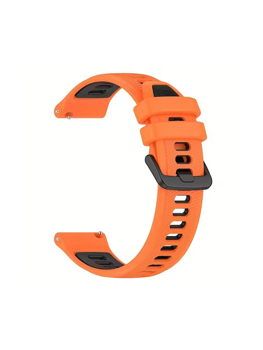 Silicone Strap Cross Texture Two-Tone OnePlus Watch 2R 47mm/OnePlus Watch 2 47mm Orange+Black
