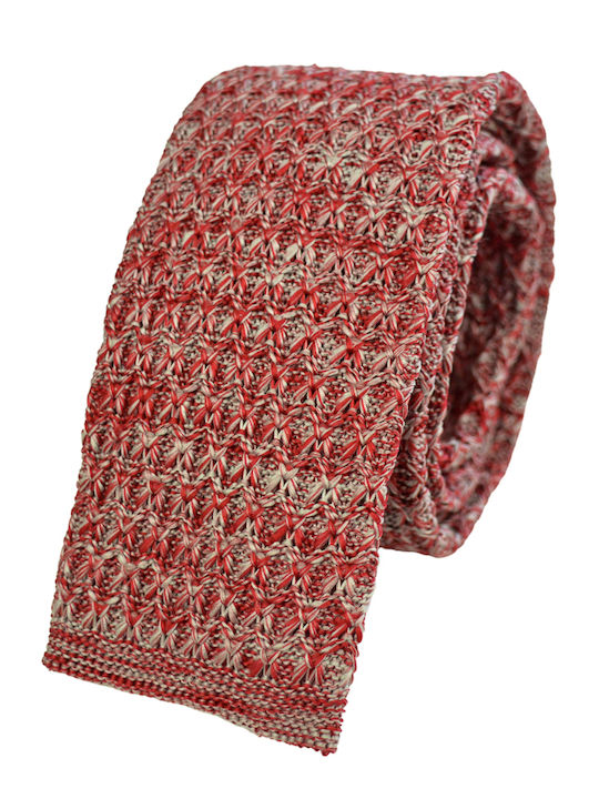 GW Men's Knitted Tie In Red Colour