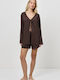 Aruelle Summer Women's Pyjamas Set Brown