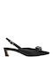 Leather Heels with Low Heel Black