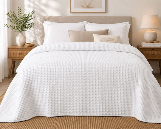 Blanc de Blanc Single Hotel Blanket Pique White 170x250cm