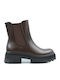 Leather Women's Chelsea Ankle Boots Brown
