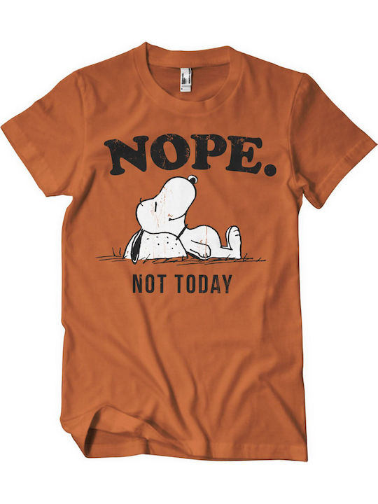 Peanuts Snoopy T-shirt Unisex Burnt Orangen Pnc-1-pn001-h83-1-bo