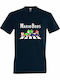 T-shirt Unisex " Mario Bros Super Mario Characters On Abbey Road " Petroleum Blue