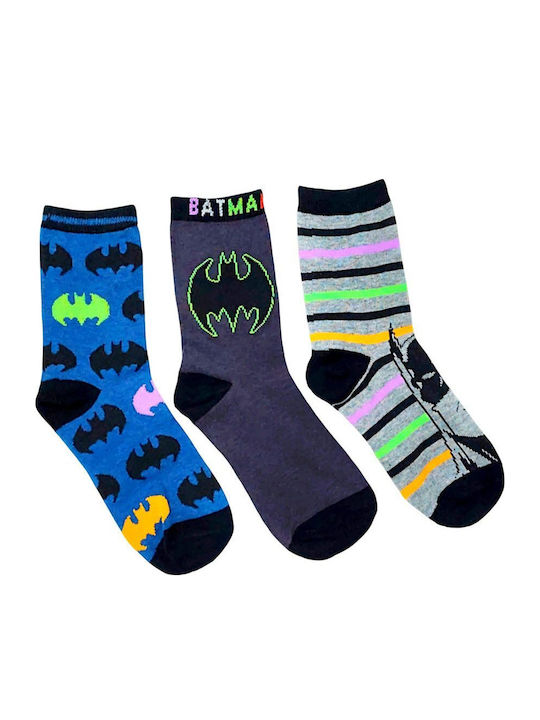 Disney Παιδικές Κάλτσες Batman Πολυχρωμες 3 Ζευγάρια