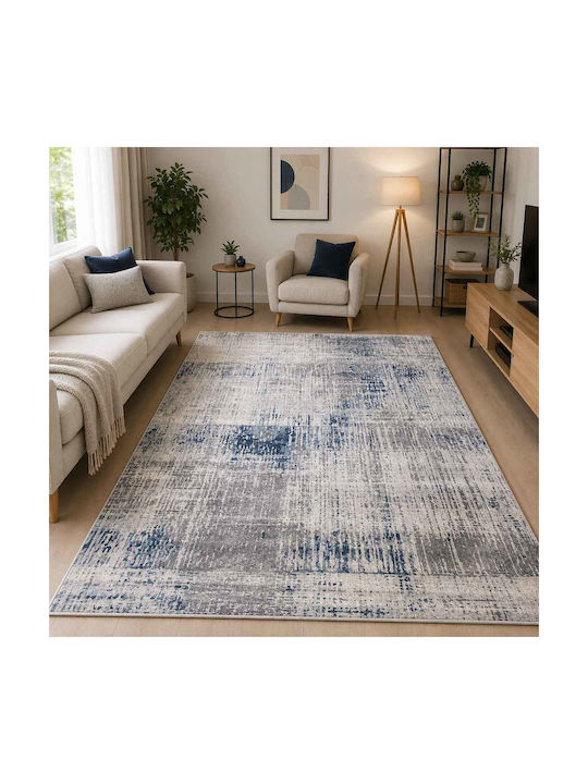 Non-Slip Rectangular Grey Rug 120x180cm