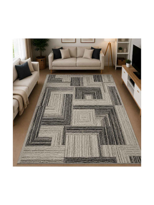 Non-Slip Rectangular Grey Rug 120x180cm