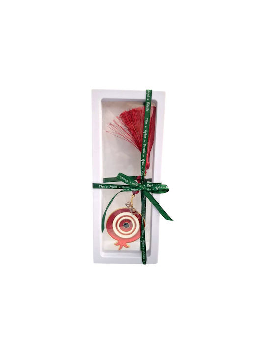 Kalliopi Silver Tabletop New Year's Lucky Charm Red Pomegranate 2027