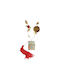 Kalliopi Silver Tabletop New Year's Lucky Charm Pomegranate Bronze Metal 2027 5x5cm