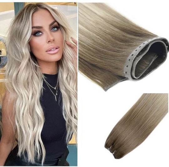 Hairpiece With Human Hair In Chestnut Platinum Colour 8/60 55cm
