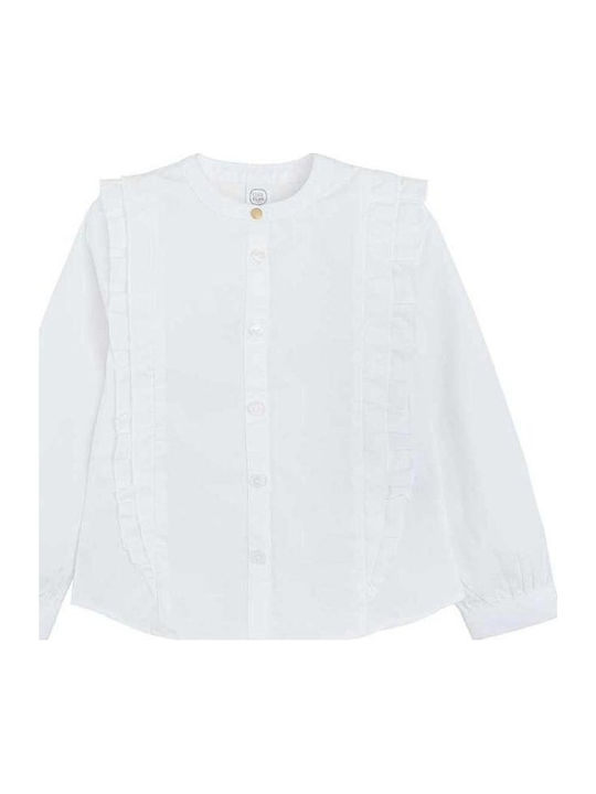 Tricou Pentru Copii Cu Mânecă Lungă Alb