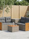 Two-Seater Outdoor Rattan Sofa With Cushions