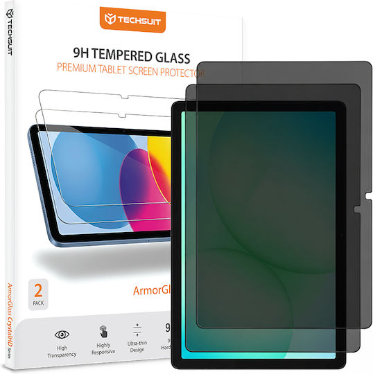 Techsuit Armorglass Crystalhd Screen Protection Pack 2 Pieces Samsung Galaxy Tab A9 Plus A11 Plus Privacy