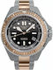 Aviator Men's Battery Watch with Silver Metal Bracelet