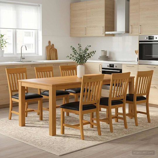 vidaXL Esszimmermöbel-Set Mit 6 Stücken Küchen Tisch 100x100cm