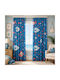 My Home Luxury Kids Blackout Curtain with Rod Pocket Blue 280x270cm