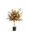 Hortensia Artificială Portocalie Plantă În Ghiveci 140cm 88325-3