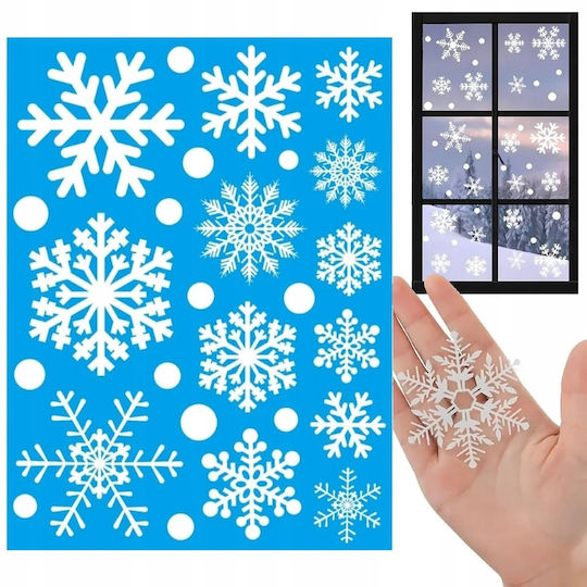 Weihnachtsaufkleber Dekorative Fenster Flocken Weihnachtsdekoration Flocken Schnee