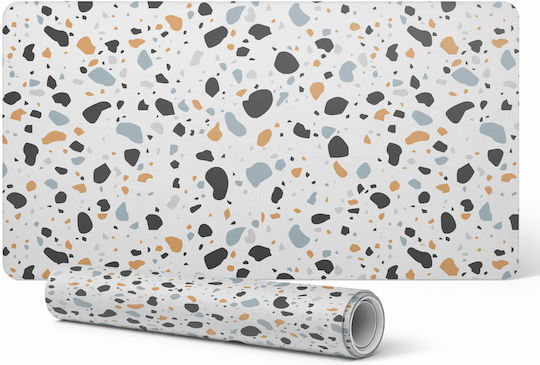 Covoraș Modern Pentru Tastatură Din Vinil Terrazzo Abstract 90x45 Cm