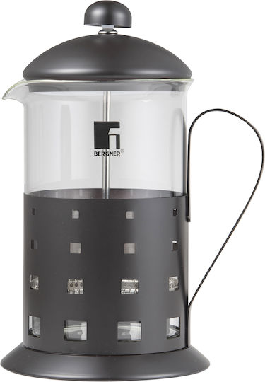 Bergner French Press Coffee & Tea Maker Glass Container 800ml Anthracite Grey Bg-38316-gy