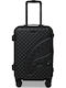 Sprayground Raised Check Cabin Hard Black Suitcase Height 55cm