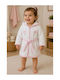 Elma Cocuk Kids Bathrobe White-Pink with Hood