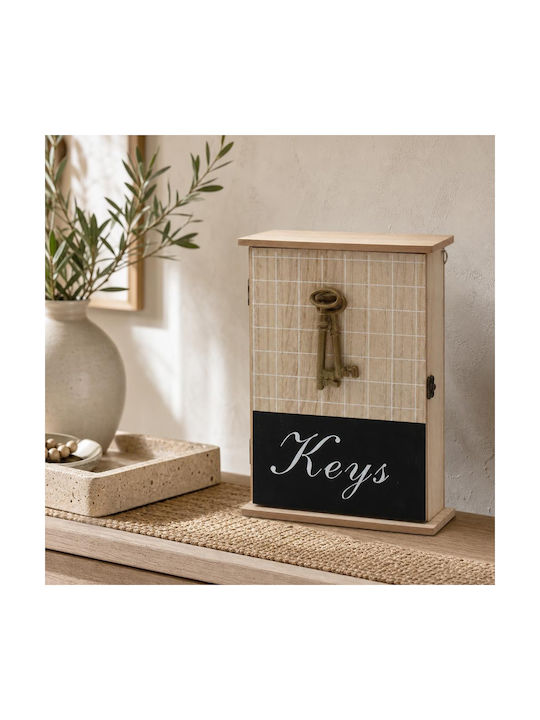 Keskor Wall Key Box Wooden 18x6x25cm
