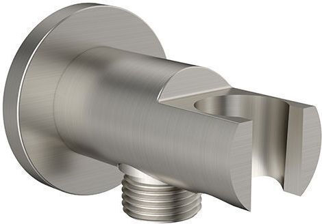 Spiral Water Supply Round Telephone Holder Brushed Nickel