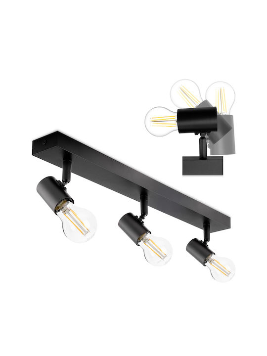 Decken- und Wandleuchte Spot Tuba Reflex Halogen 3x E27 Glas Lumiled