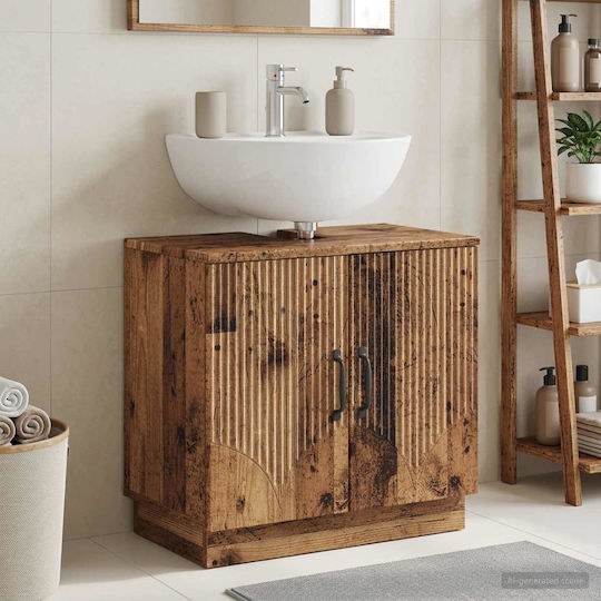 vidaXL Vanity Unit Without Sink W59.5xD31.5xH56cm Aged Wood