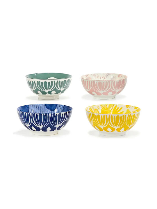 General Trade Round Porcelain Yellow Serving Bowl Diameter 23cm