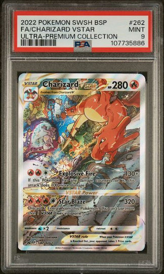 Nintendo Charizard Vstar - Promoția Black Star - #262 - Card unic Psa 9