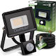 Proiector LED Zoner 20W 1800lm 4000K IP44 Negru Senzor de Mișcare Lumiled