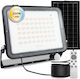 Solar LED Halogen Flood Light 200W Garden Lamp 4000K IP65 PIR Motion Sensor + Remote Control Fulgor Lumiled