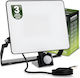 LED Flood Light Azzler 50W 6000lm 4000K IP44 Outdoor Halogen Lamp Motion Sensor Black Lumiled