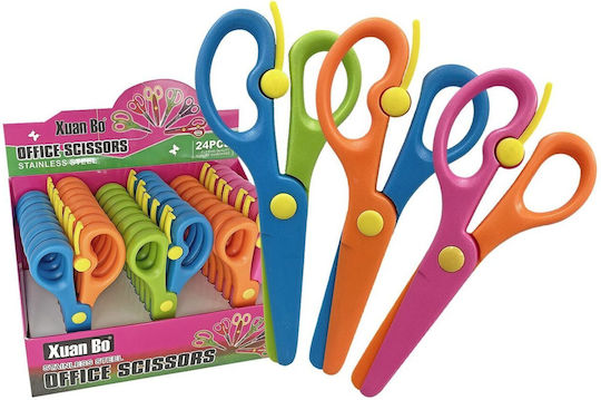 Scissors 14cm With Plastic Blade 24 Pieces