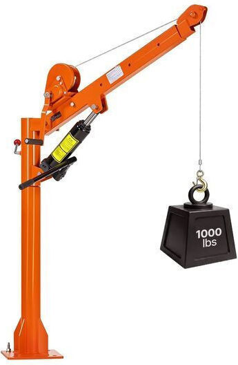 Macara telescopică pentru camionetă cu rotire 360 de grade Capacitate 450 kg Cric hidraulic Troliu manual