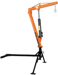Telescopic Crane Pickup Truck Tripod Support 360-degree Swivel 680 Kg Capacity Hydraulic Jack Manual Winch Folding Arm