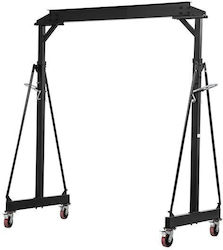 Portable Crane Lockable Wheels Max 2000 Kg Adjustable Height 2510-3710 Mm