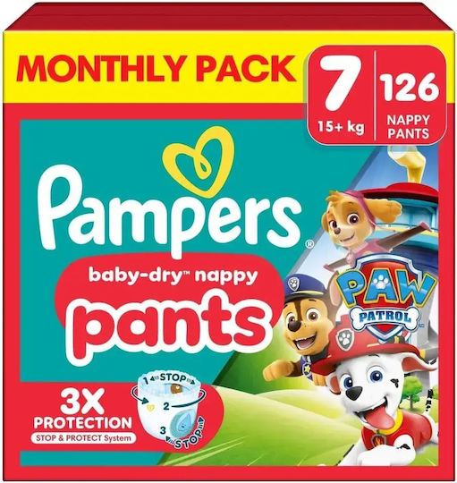 Pampers Pampers Windelhosen Paw Patrol Monatspackung Für 15+kg 126 Stück