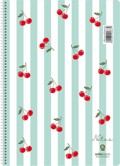Salko Paper Spiral Ruled Notebook 180 Paper Sheets 3 Subjects