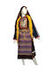 Traditional Thracian Woman Costume with Scarf with 3 Rows Necklace