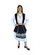 Epirus Woman Traditional Costume with Porphyra with Scarf with 1 Row Necklace