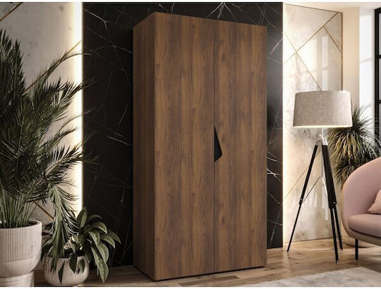 Hartford 618 Dulap cu Ușă Dublă cu Oglindă Negru 100x52x202cm