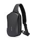 Chest Shoulder Bag Mark Ryden Impermeabil Oxford Material Husă Eva Cu Port USB Structură Multi-compartiment Compatibilă Cu Tabletă De 7.9 Inch Curea Simplă Unisex Culoare Neagră