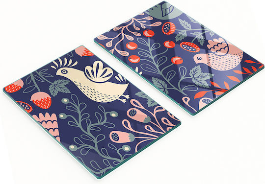 Tulup Glas Schneidebretter Set 52x40cm 2 Stück
