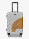 Sprayground Embossed Cream Carry-on Cabin Suitcase Multi Height 54.6cm